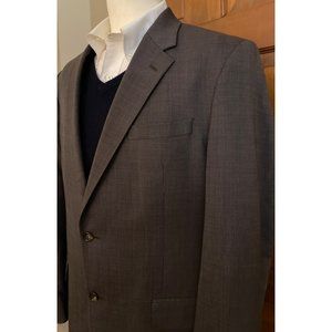 Jos A Bank 100%‎ Wool Sport Coat Mens 44L Brown 2 Button Jacket Blazer Business